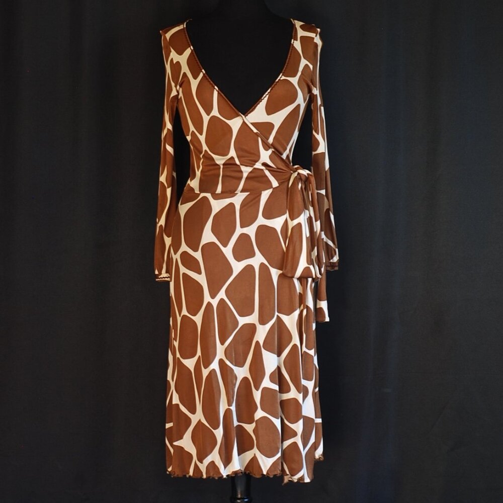 Moschino Cheap & Chic Giraffe Printed Wrap Dress - Italy